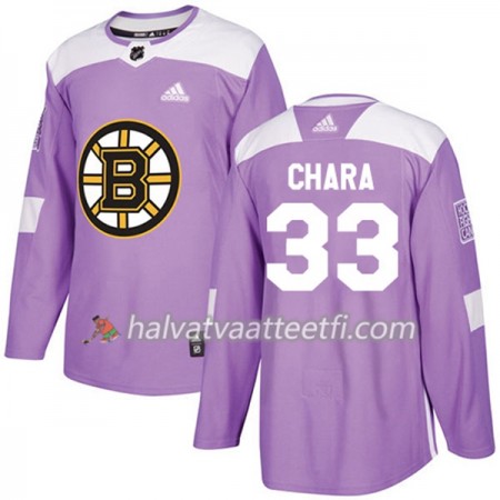 Miesten NHL Boston Bruins Pelipaita Zdeno Chara 33 Adidas 2017-2018 Violetti Fights Cancer Practice Authentic Miesten NHL Boston Bruins Pelipaita Zdeno Chara 33 Adidas 2017-2018 Violetti Fights Cancer Practice Authentic